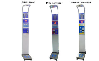 Coin Operated Bmi Scale Machine , Bmi Checking Machine With Height Measurement