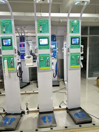 bmi coin body height weight fat scale machine ,with blood pressure machine, height weighing scale with printer